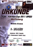 Urkunde Speed 2011 Wolfsberg